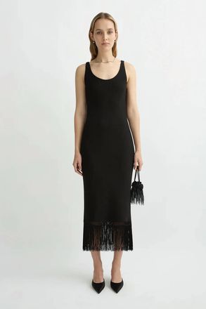 Poss&eacute; Bianca Midi Dress In Black
