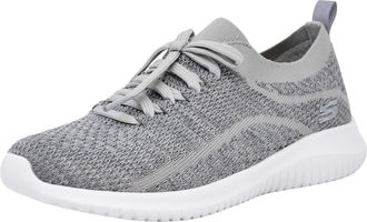 Skechers Womens Ultra Flex Statement Sneaker, Light Grey, 8 M US