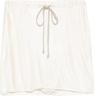 Rick Owens Shorts met trekkoord in de tailleband - Dames - Korte rokken - Wit - M - Nylon - Rokken