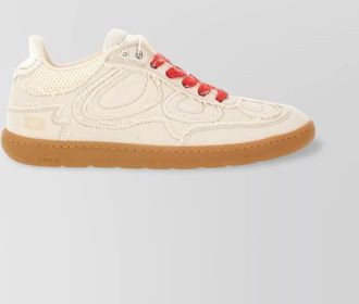 Ganni canvas low-top sneakers