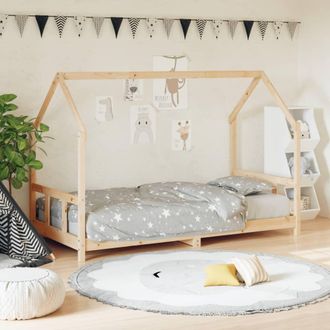 vidaXL Estructura De Cama Para Ni&ntilde;os Madera Maciza De Pino 90x200 Cm Vidaxl