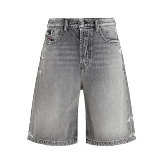 Diesel Denim Shorts, female, Gray, Size: W26 Cotton Bermuda Shorts