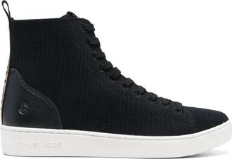 Michael Kors Zwarte Gebreide Hoge Top Sneakers - Dames - Sneakers - Zwart - 36 EU - Polyester - Schoenen