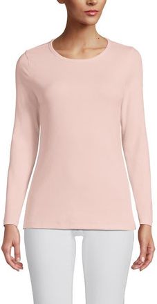 Lands End Cotton Rib T-shirt in Soft Blush at Nordstrom, Size X-Small