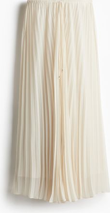 H&M Plissierter Maxijupe - Beige