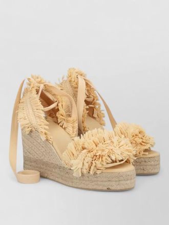 Castaner espadrille wedge sandals open toe fringe