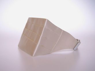 Dolce & Gabbana Mens White Waist Tuxedo Smoking Belt Cummerbund Silk