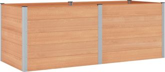 vidaXL Arriate Elevado Marr&oacute;n 250 X 100 X 91 Cm Wpc Y Aluminio Vidaxl