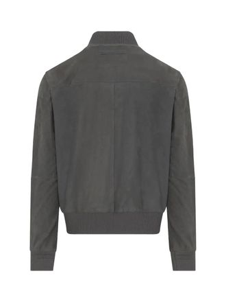 Ermenegildo Zegna Suede Bomber Jacket - Gray