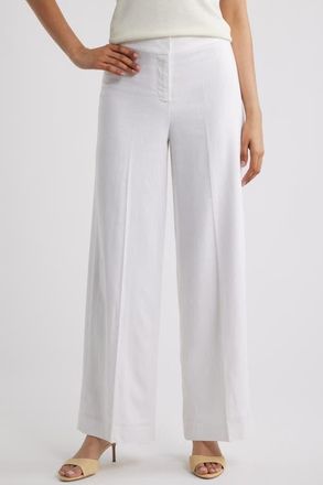 Tahari by ASL Wide Leg Pants in White at Nordstrom, Size 16