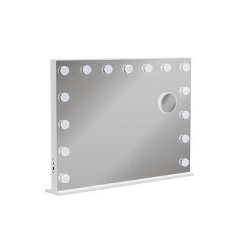 Vicco Espejo De Tocador Greta, Blanco, 58 X 47 Cm Con Iluminaci&oacute;n Led, Vicco