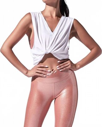 Heroine Sport Deep V-Neck Tank Top In White