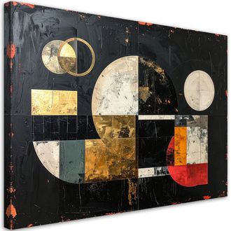 Feeby Cuadro En Lienzo, Formas De Abstracci&oacute;n Geom&eacute;trica, 120x80