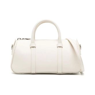 Longchamp Tassen, Dames, Wit, ONE Size, Leer, Ecru Kalfsleren Schoudertas