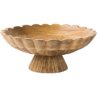 Mela Artisans Fluted Pedestal Bowl - Natural in Brown at Nordstrom