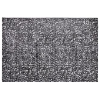 Beliani Beliani - Alfombra De Viscosa Gris Y Plateado 160 X 230 Cm Para Sal&oacute;n Esel