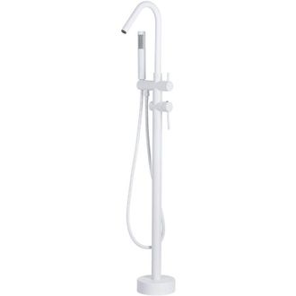 Beliani Beliani - Grifo independiente para ba&ntilde;era o ducha blanco mate estilo moderno Victoria