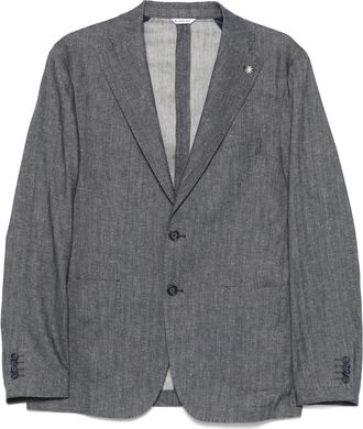Manuel Ritz Blazer con spilla - Blu