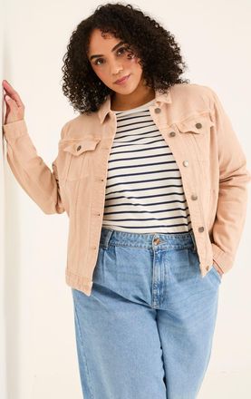 Fat Face FatFace Tasha Light Pink Denim Jacket