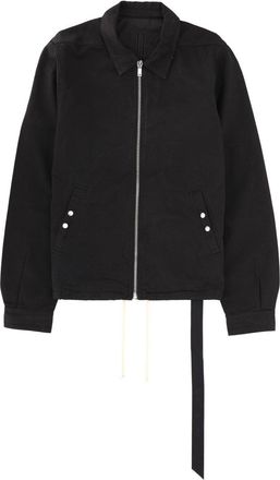 Rick Owens Zipfront Boxy Cotton Strap Jacket