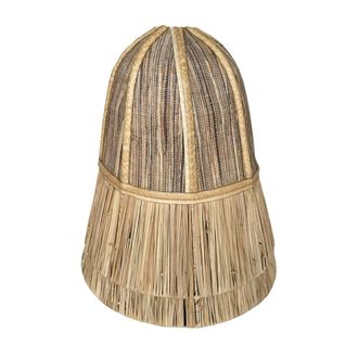 NATYAL L&aacute;mpara de techo c&oacute;nica de fibra natural en tono beige marr&oacute;n d.38cm