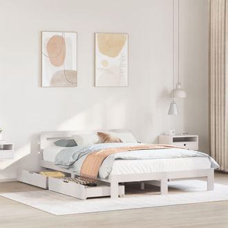 Berkfield Home Bed Frame without Mattress White 140x200 cm Solid Wood Pine