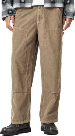 AllSaints Dustan Cotton Corduroy Wide Leg Pants in Gull Brown at Nordstrom Rack, Size 32