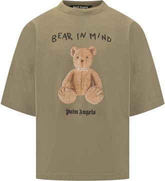 Palm Angels Green Crew Neck T-Shirt