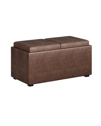 Simpli Home Avalon 35In Contemporary Rectangle 5Pc Storage Ottoman