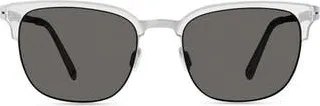 MODO 53mm Polarized Square Sunglasses in Crystal Gun at Nordstrom Rack