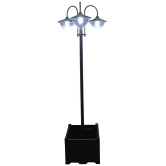 OUTSUNNY Farol de jard&iacute;n 60x55x189 cm negro