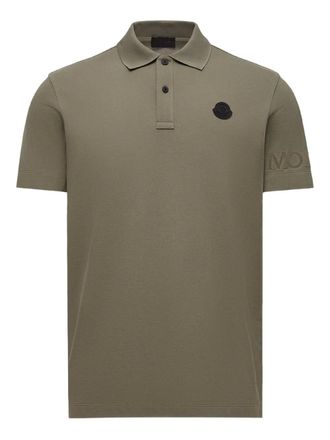Moncler Poloshirt met geborduurd logo - Groen