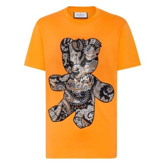 Philipp Plein Heren, Tops, Oranje, Maat: 4XL Katoen