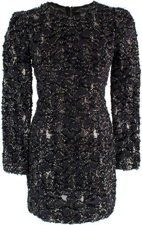 Dolce & Gabbana Metallic Textured Mini Dress Size S