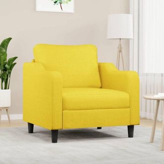 vidaXL Poltrona Giallo Chiaro 60 cm in Tessuto - Vidaxl