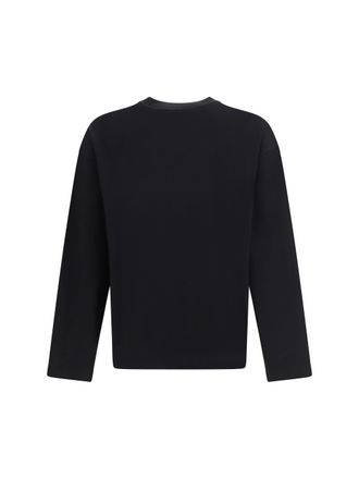 Dries Van Noten Crewneck Long-Sleeve Cotton T-Shirt - Black