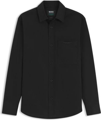 BOSS x ASTON MARTIN relaxed-fit overshirt in stretch cotton
