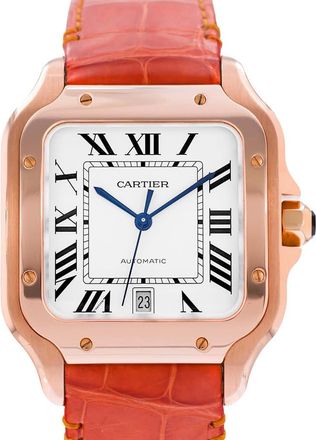 Cartier Pre-owned Cartier Santos Automatic Silver Dial Mens Watch WGSA0011