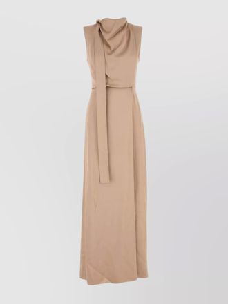 Fendi satin long dress high neckline