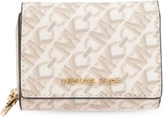 Michael Kors Wallets & Cardholders, female, Beige, Size: ONE SIZE Chic Logo Print Wallet