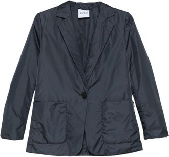 Aspesi Zip Jacket - Dames - Blazers - Blauw - S - Nylon - Jassen