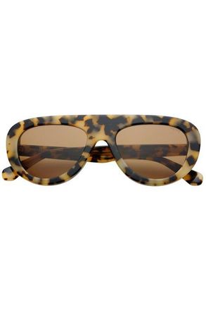 Freyrs Eyewear Jetsetter Aviator Sunglasses in Milky Tortoise at Nordstrom