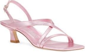 Stuart Weitzman Oasis 50 Kitten Heel Slingback Sandal in Cotton Candy at Nordstrom Rack, Size 6.5