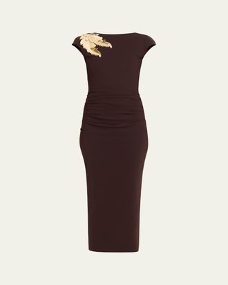 La Petite Robe Di Chiara Boni Hesupie Embellished Bodycon Midi Dress