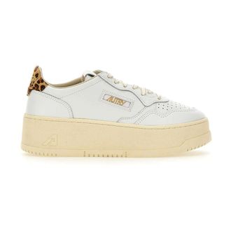 Autry Medalist Platform Sneakers - Dames - Sneakers - Bruin - 39 EU - Katoen - Schoenen