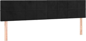 vidaXL Cabeceros 2 Unidades De Terciopelo Negro 80x5x78/88 Cm Vidaxl