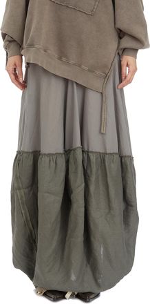 Ottolinger Womens Gonna Cargo A Strati - Grey Cotton - Size X-Small