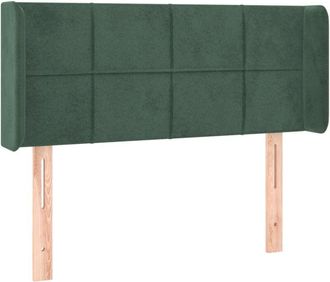 vidaXL Cabecero Con Led De Terciopelo Verde Oscuro 93x16x78/88 Cm Vidaxl