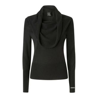 Pinko Pinko, Truien & Vesten, Dames, Zwart, M, Merino Extrafijne Breisels