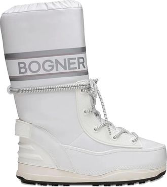 Bogner Stivali da neve stringati con logo - Bianco